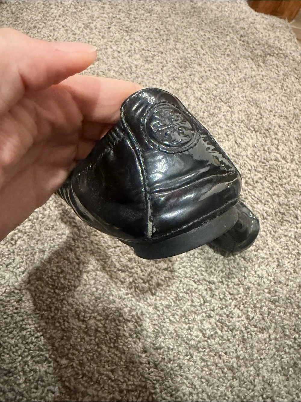 Tory Burch Black Patent Leather Ballet Flats